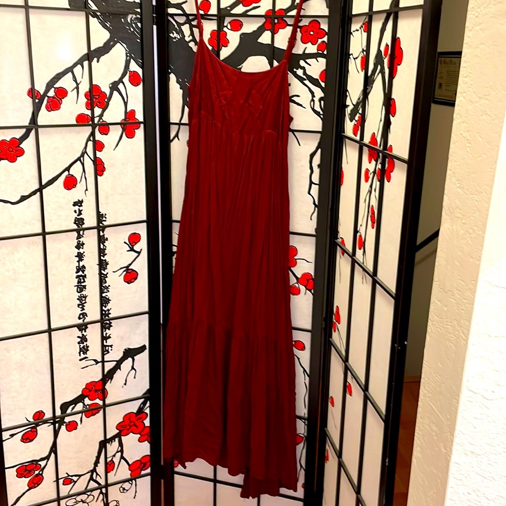 Urban Outfitters Burgundy Maxi Summer Dress Size Medium
